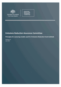 Principles for assessing models used for Emissions Reduction Fund methods